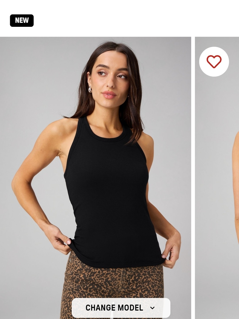 Fabletics Black Ribbed Crewneck Tank - Picture 2 of 5